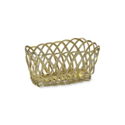 Clearance Bitossi Home Cestino Rettangolare Intrecciato Oro