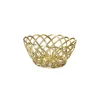 New Bitossi Home Cestino Tondo Intrecciato Oro