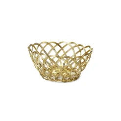 New Bitossi Home Cestino Tondo Intrecciato Oro