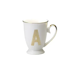 Hot Bitossi Home Mug Lettera A 11 O 8,7 Cm Decalcomania Oro