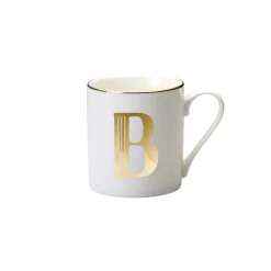 Outlet Bitossi Home Mug Lettera B H 9,3 O 8,6 Cm Decalcomania Oro
