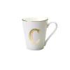 Outlet Bitossi Home Mug Lettera C 11 O 8,7 Cm Decalcomania Oro