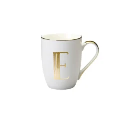 Online Bitossi Home Mug Lettera E 10,3 O 8,2 Cm Decalcomania Oro