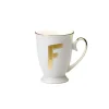 Outlet Bitossi Home Mug Lettera F 11 O 8,7 Cm Decalcomania Oro