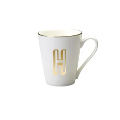 Hot Bitossi Home Mug Lettera H 10,3 O 8,7 Cm Decalcomania Oro