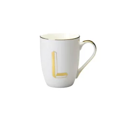 Hot Bitossi Home Mug Lettera L 10,3 O 8,2 Cm Decalcomania Oro