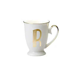 Discount Bitossi Home Mug Lettera R 11 O 8,7 Cm Decalcomania Oro