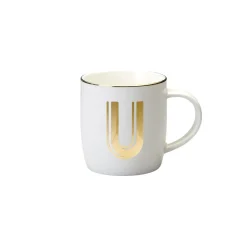 Discount Bitossi Home Mug Lettera U 8,6 O 9,2H Cm Decalcomania Oro
