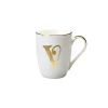 Online Bitossi Home Mug Lettera V 10,3 O 8,2 Cm Decalcomania Oro