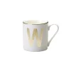 New Bitossi Home Mug Lettera W 9,3 O 8,6 Cm Decalcomania Oro