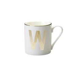 New Bitossi Home Mug Lettera W 9,3 O 8,6 Cm Decalcomania Oro