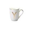 Hot Bitossi Home Mug Lettera Y 10,3 O 8,2 Cm Decalcomania Oro