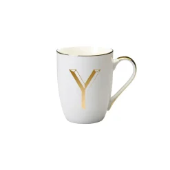 Hot Bitossi Home Mug Lettera Y 10,3 O 8,2 Cm Decalcomania Oro