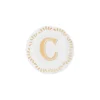 New Bitossi Home Piattino Lettera C Decalcomania Oro