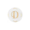 Hot Bitossi Home Piattino Lettera D Decalcomania Oro