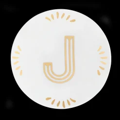 Discount Bitossi Home Piattino Lettera J Decalcomania Oro