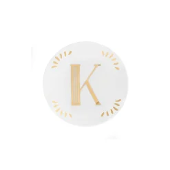 Discount Bitossi Home Piattino Lettera K Decalcomania Oro