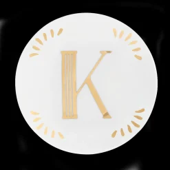 Discount Bitossi Home Piattino Lettera K Decalcomania Oro
