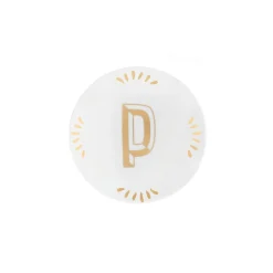 Clearance Bitossi Home Piattino Lettera P Decalcomania Oro
