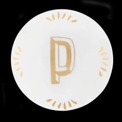 Clearance Bitossi Home Piattino Lettera P Decalcomania Oro