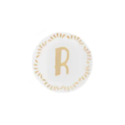 Sale Bitossi Home Piattino Lettera R Decalcomania Oro