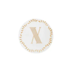 Outlet Bitossi Home Piattino Lettera X Decalcomania Oro