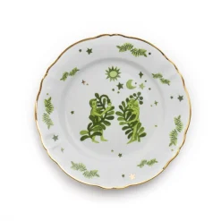 Hot Bitossi Home Piatto Piano Floreale Verde