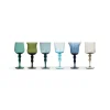 Clearance Bitossi Home Set 6 Calici Forme Assortite - Texture Nuance Blu/Verde