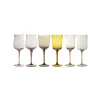 New Bitossi Home Set 6 Calici Forme Assortite Nuances Ambra/Rosa