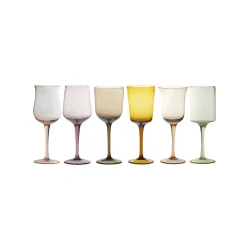 New Bitossi Home Set 6 Calici Forme Assortite Nuances Ambra/Rosa