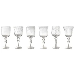Online Bitossi Home Set 6 Calici Forme Assortite - Texture Trasparente