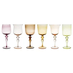 New Bitossi Home Set 6 Calici Stelo Lavorato Forme Assortite