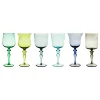 Outlet Bitossi Home Set 6 Calici Stelo Lavorato Forme Assortite Nuances Blu/Verde