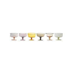 Bitossi Home Set 6 Coppette Forme Assortite Nuances Ambra/Rosa