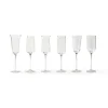 Outlet Bitossi Home Set 6 Flute Forme Assortite Trasparente