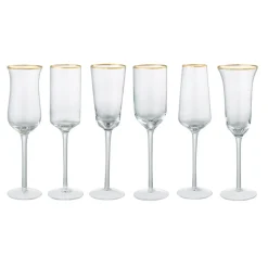 Discount Bitossi Home Set 6 Flute Forme Assortite Trasparente