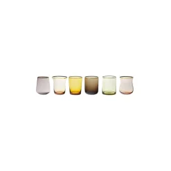 Discount Bitossi Home Set 6 Liquorini Forme Assortite Nuances Ambra/Rosa Bordo Oro