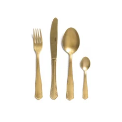 Bitossi Home Set 24 Pezzi Posate Oro Finitura Opaca