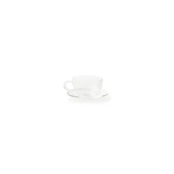 Outlet Bitossi Home Set 2 Tazze Caffe C/Piatto Trasparente