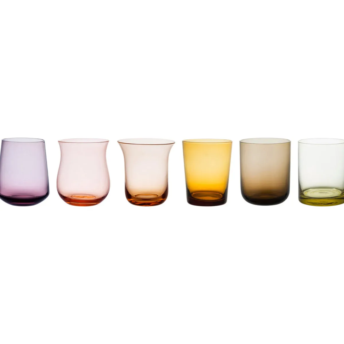 Online Bitossi Home Set 6 Tumbler Forme Assortite Nuances Ambra/Rosa