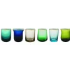 Clearance Bitossi Home Set 6 Tumbler Forme Assortite Nuances Blu/Verde Bordo Oro